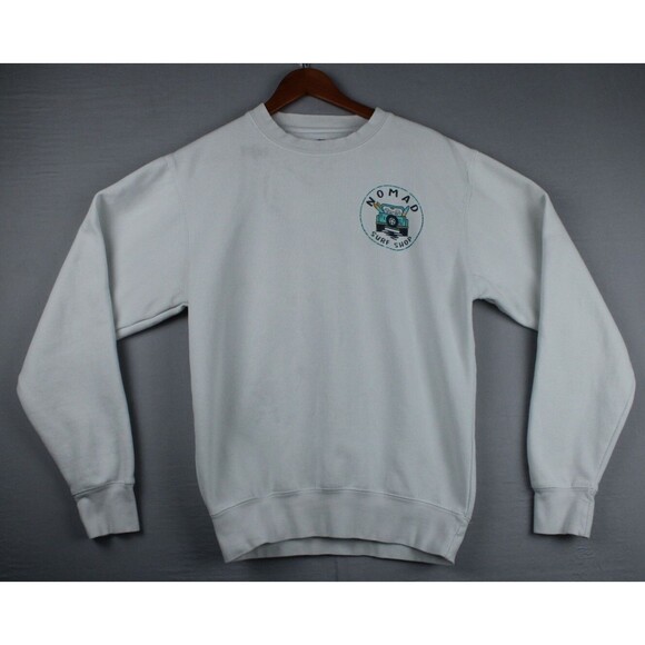 Blue 84 Nomad Surf Shop Sweater XS White Large Logo Back Sweater Surfing Beach - Picture 2 of 16